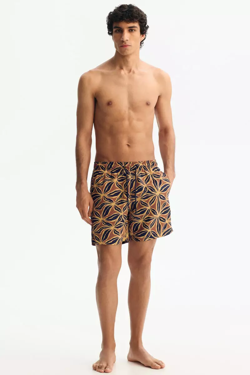 Patterned swim shorts