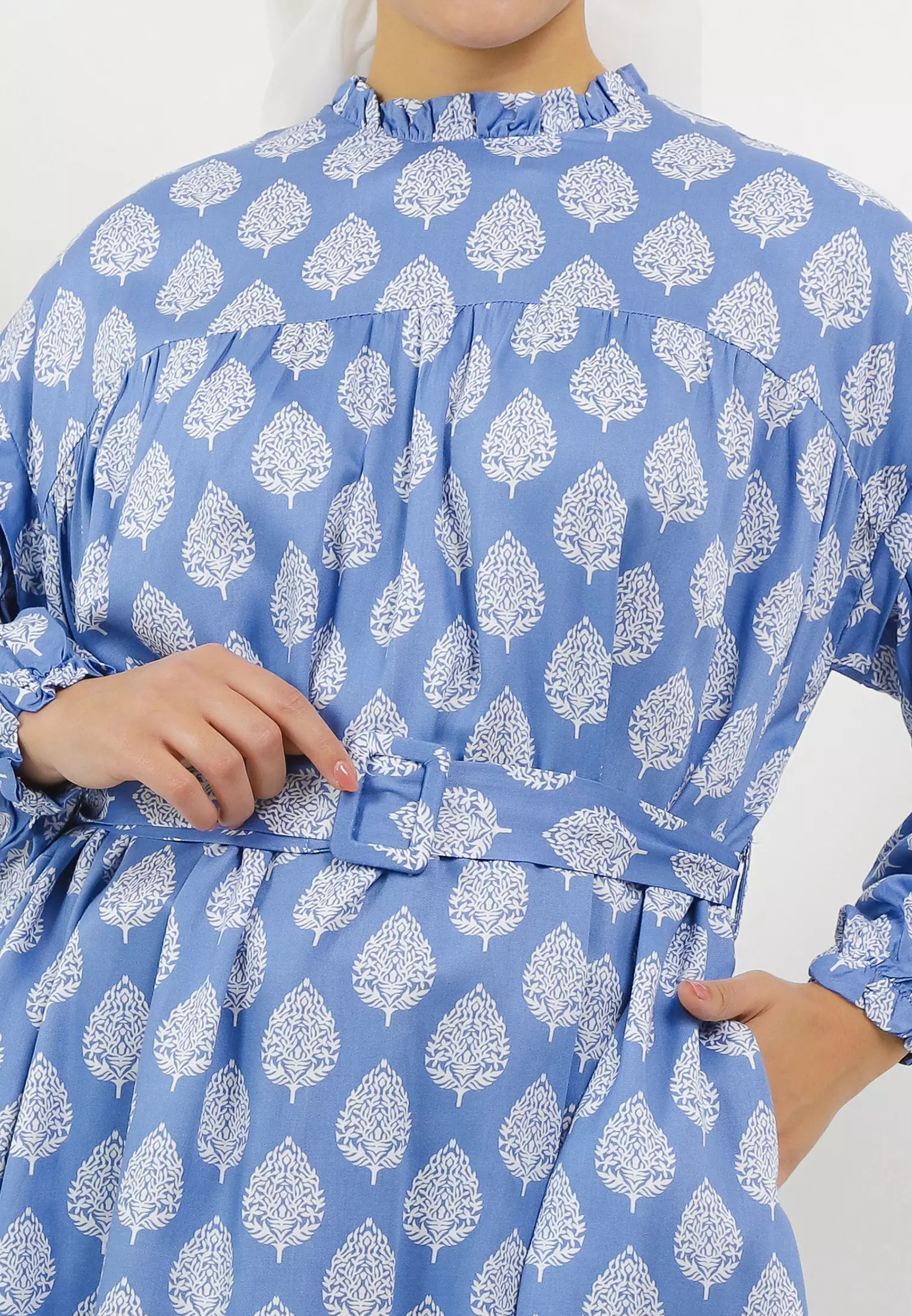 MFMW Legyska Tunik Biru Motif