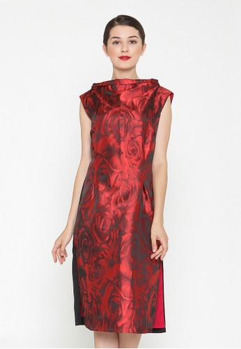 Abstract Rose Dress