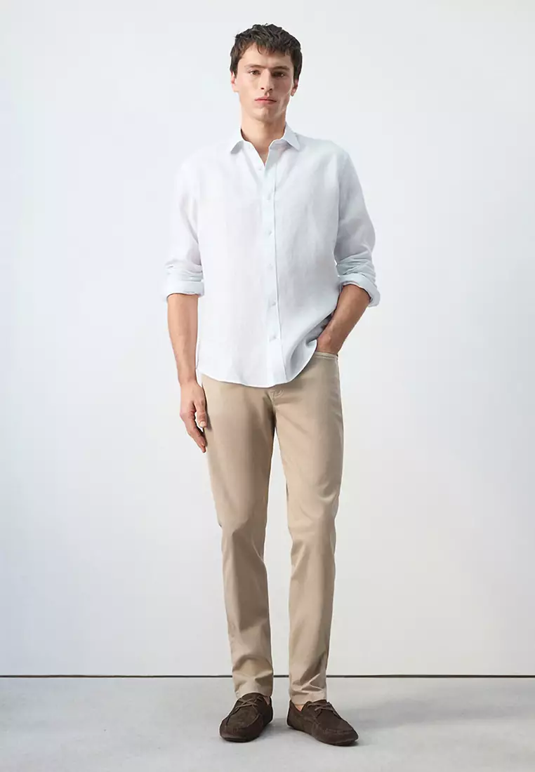 Regular-Fit 100% Linen Shirt
