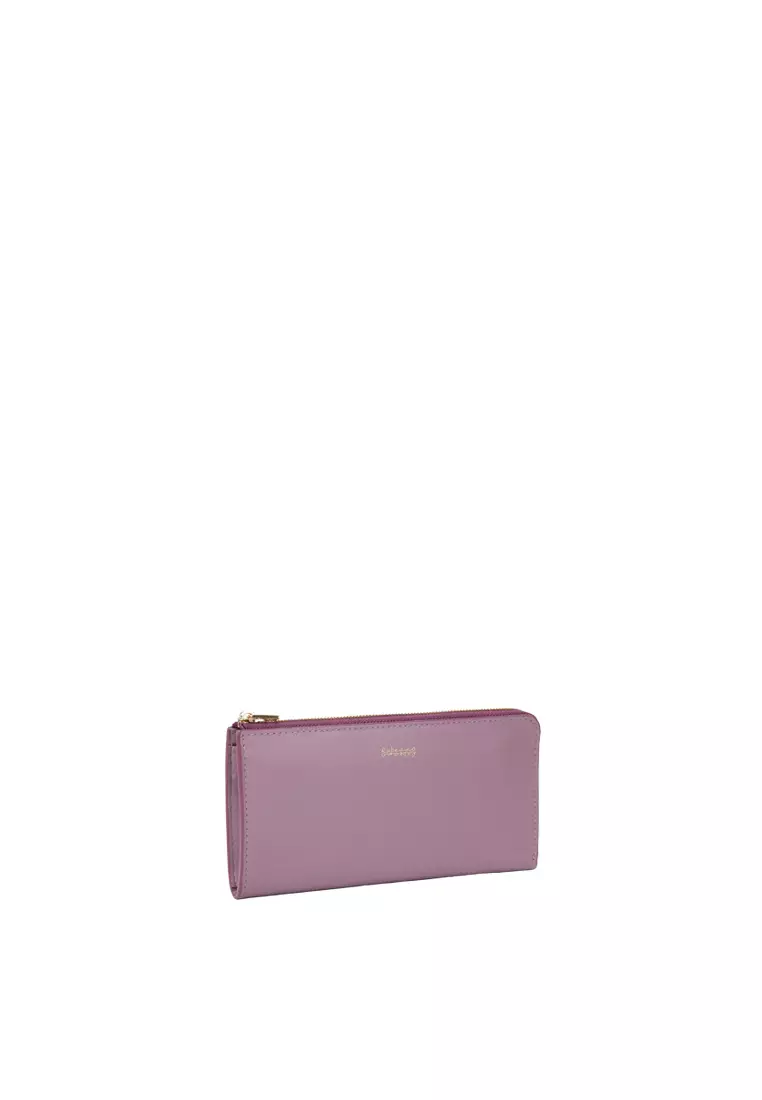 L-Zip Long Wallet - Purple Pink
