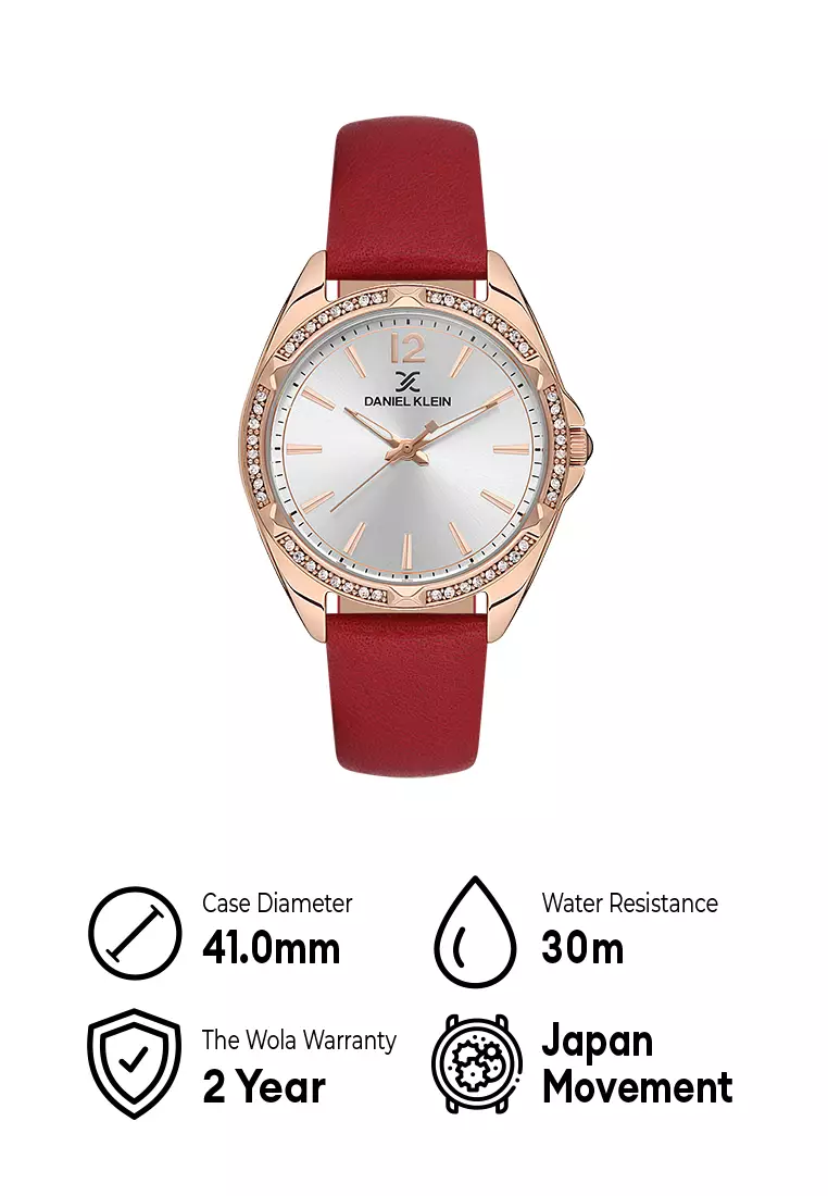 Red strap watch women's deals