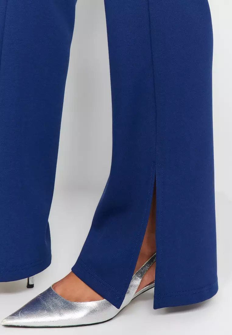 Slit Flare Hem Pants