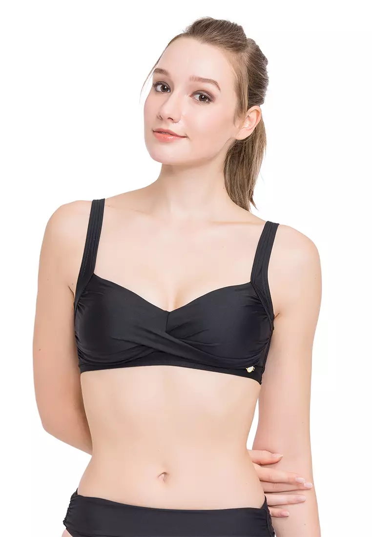 Core Solid Black Underwire Bikini Top - Sunseeker