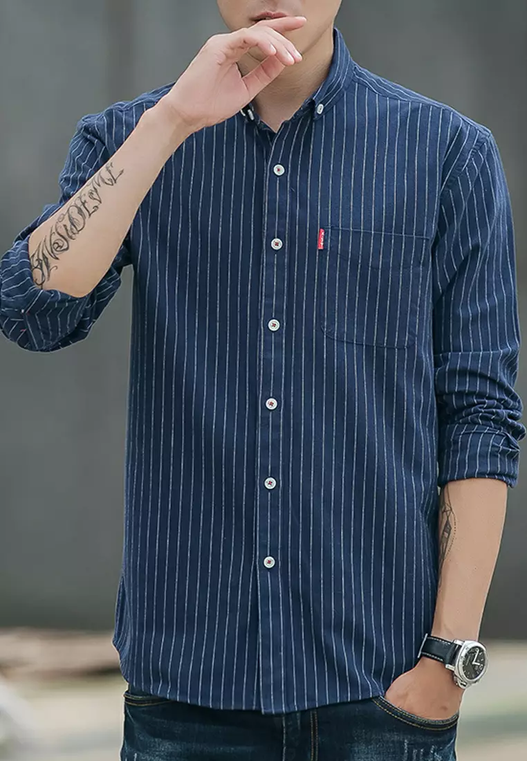 Slim Stripe Long Sleeved Shirt C1620