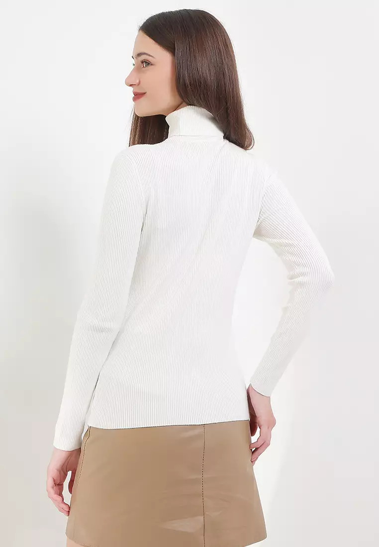 Ribbed Roll Neck Jumper