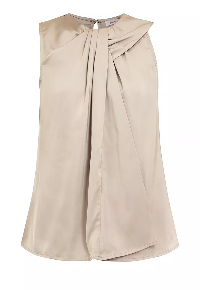 Charlotte Sleeveless Drape Blouse