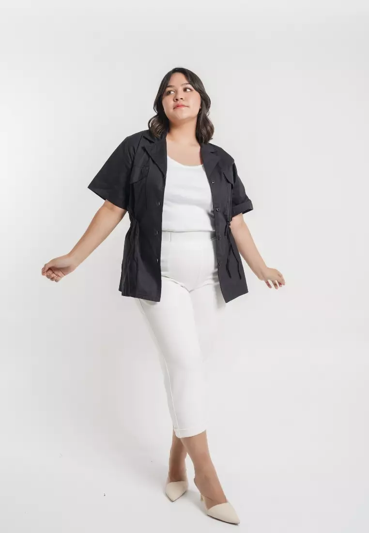 Plus Size Outer Top Blazer Naomie Black