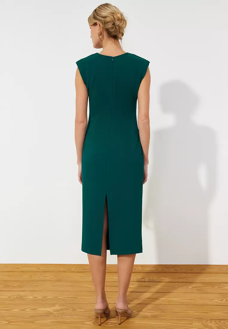 Velluto Tartaruga Collo Mini Abito, Velluto Nero, Collo Alto, Manica Corta, Vestito Di Velluto, - Italia - Foto 8