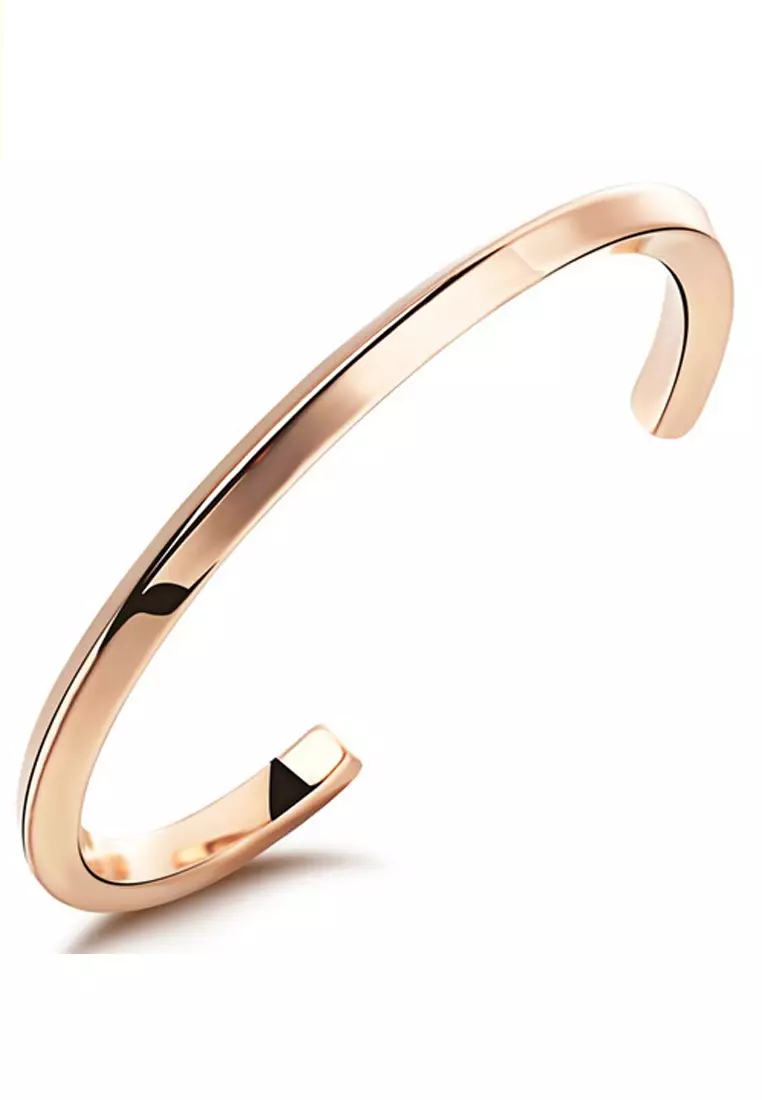 玫瑰金半開口手鐲