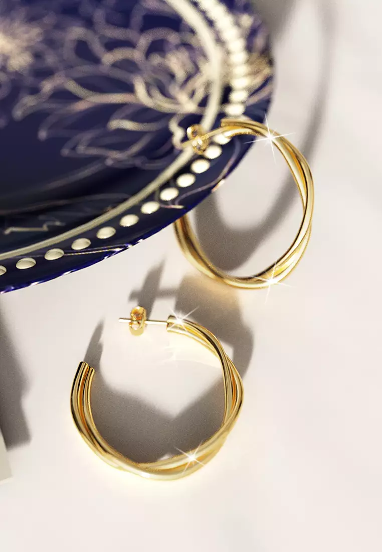 Elsa Gold Stud Earrings