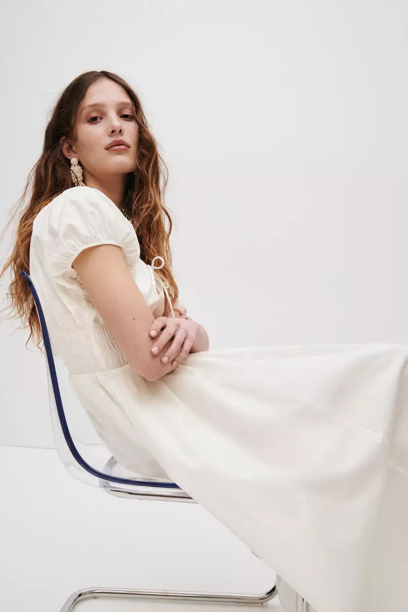 Smocked-waist dress