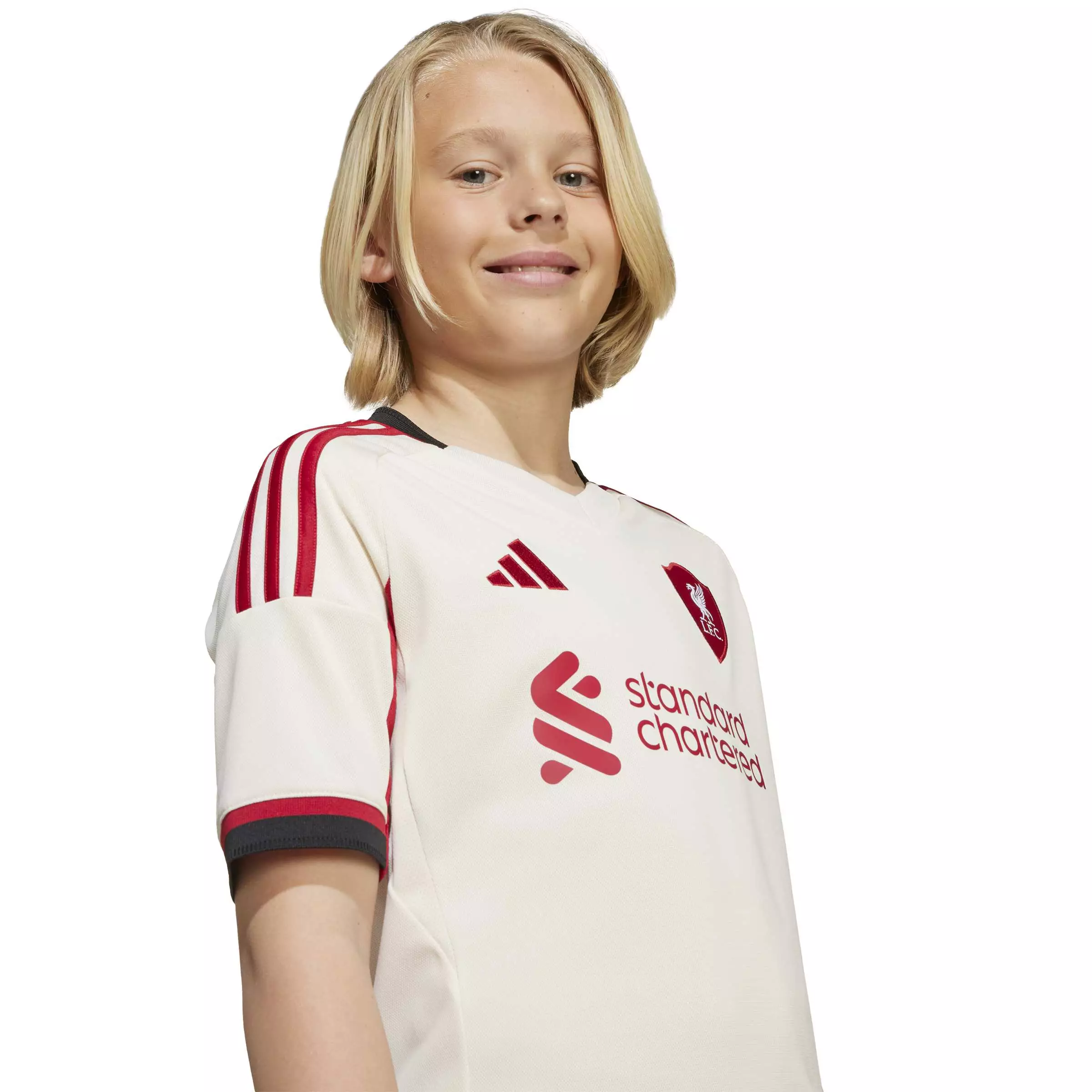 ADIDAS Liverpool FC 25/26 Away Jersey Kids JV6453 - Jersey Anak (Putih)