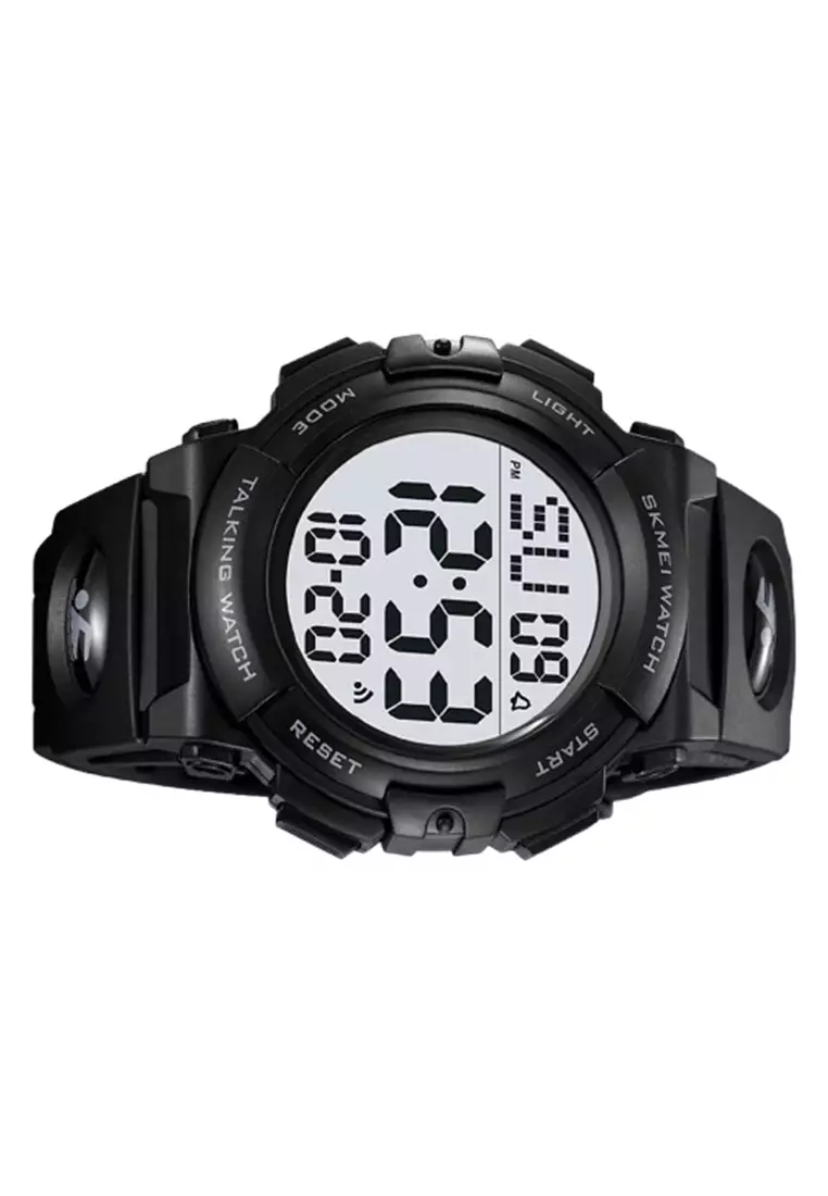 Jam Tangan Digital Pria 2322 Rubber Water Resist ORIGINAL - White