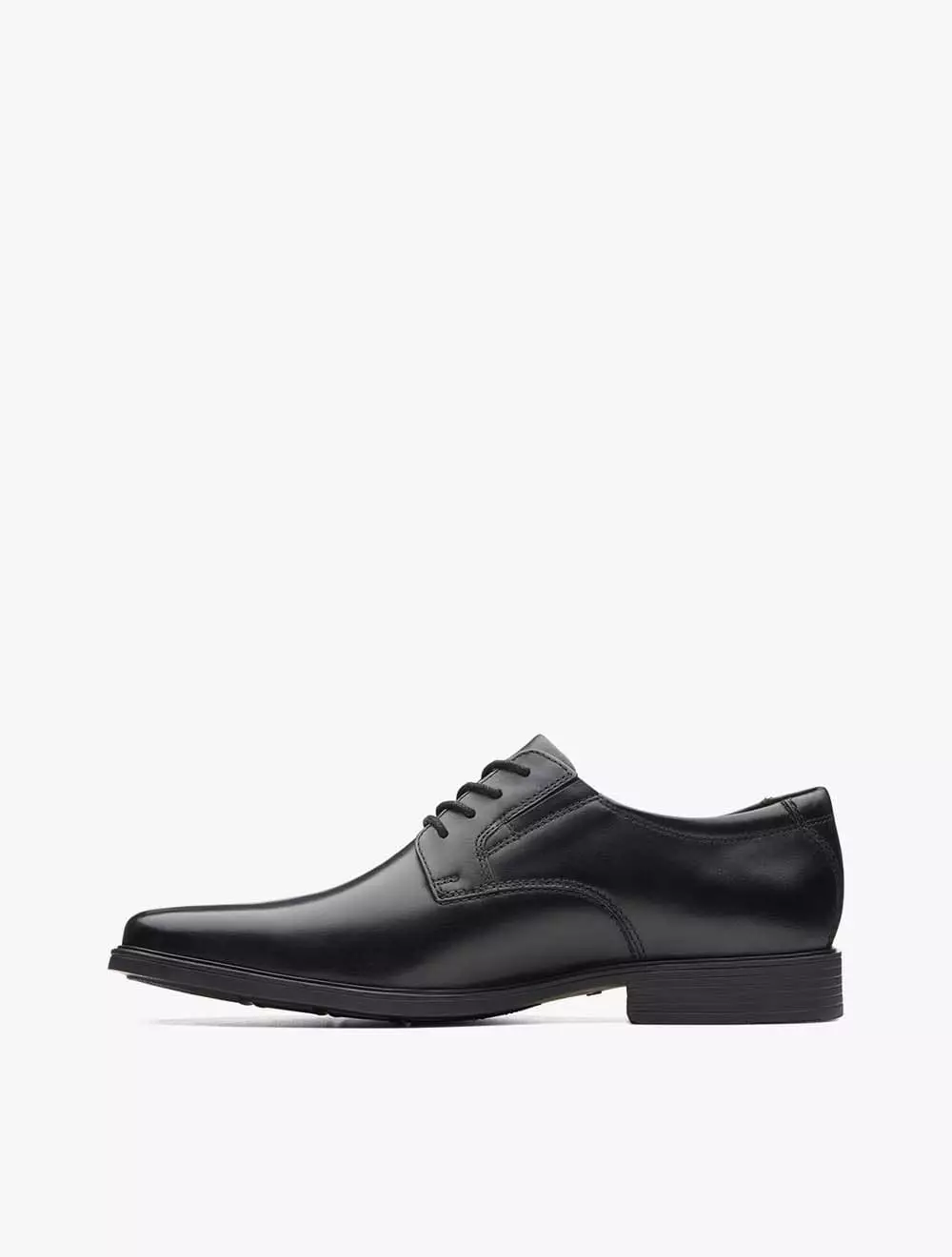 Clarks Tilden Plain Men's Shoes- Black Leather