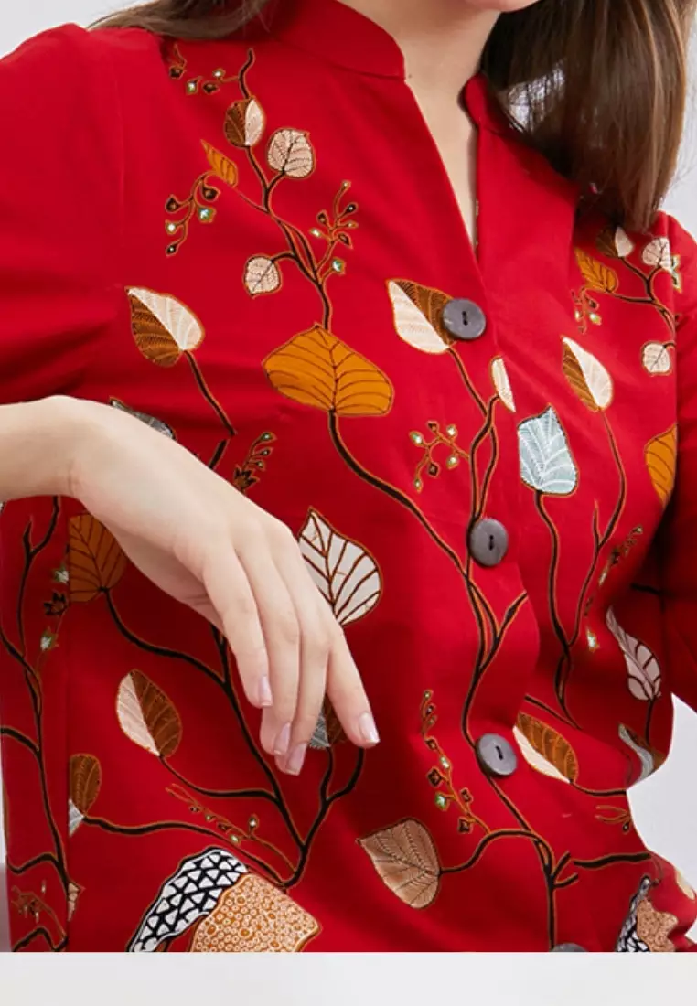 Blouse Batik Agnia Merah
