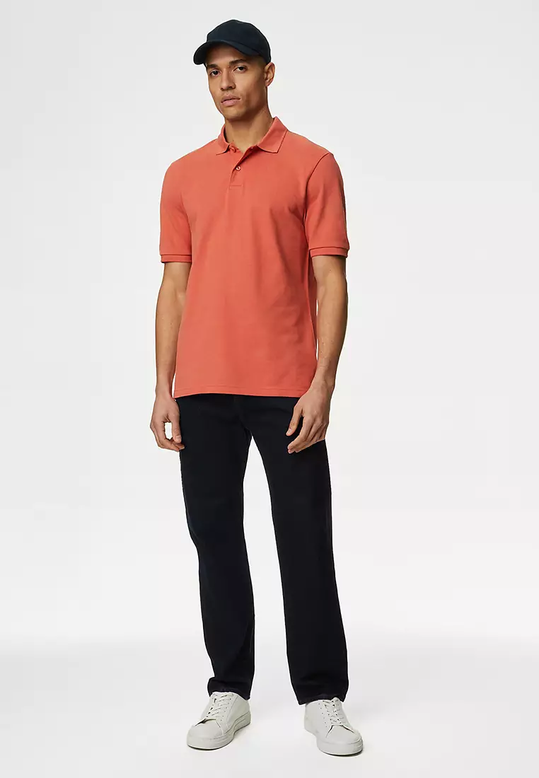 Pure Cotton Pique Polo Shirt