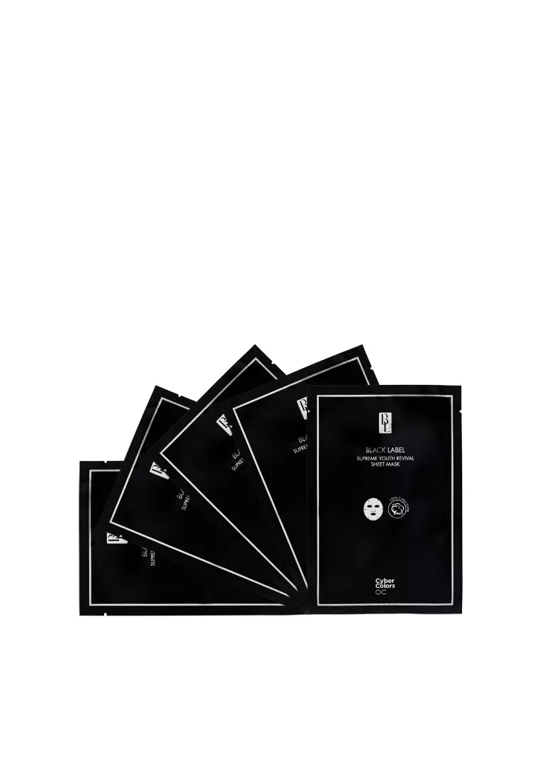 Cyber Colors Black Label Supreme Youth Renewal Sheet Mask 5pcs