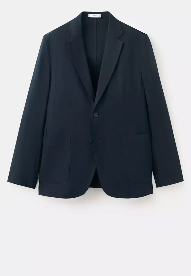 Slim-Fit Suit Jacket Made From A Linen-Lyocell Blend