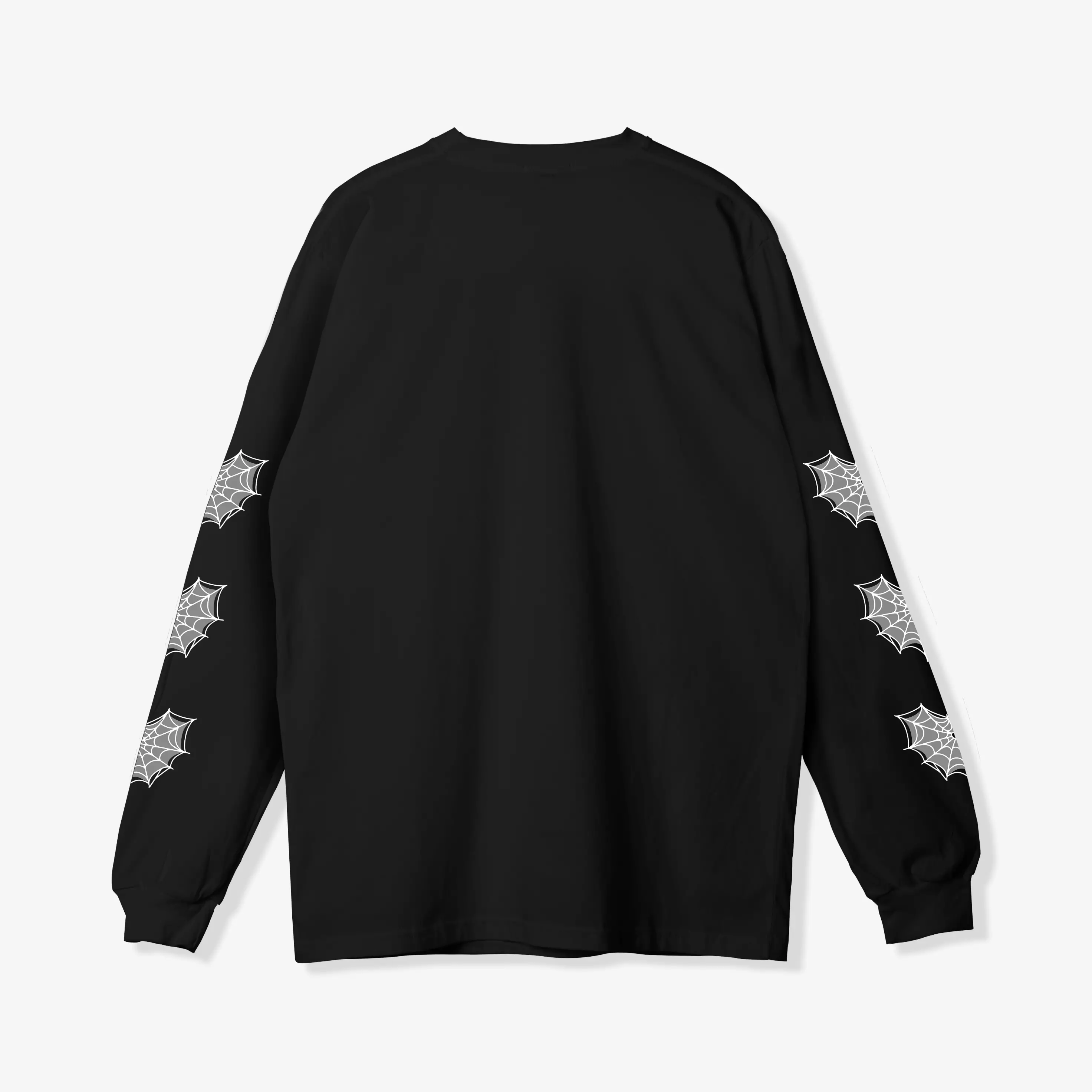 OOTDSUPPLY Longsleeve Webs Heart Black l Kaos Lengan Panjang Pria dan Wanita LS025