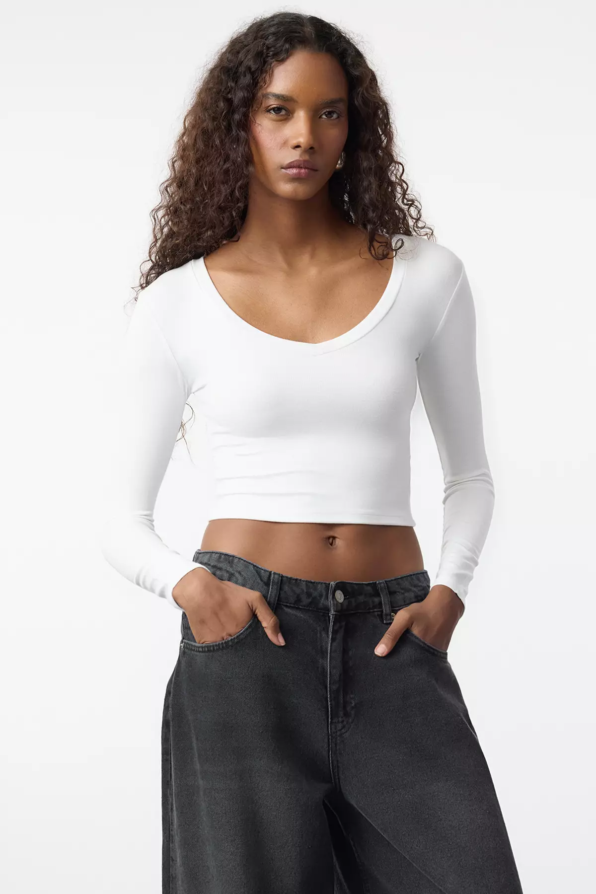 Pack Of 2 Black And Ecru Colored Body-Fitted Blouse - Twoaw25Bz36