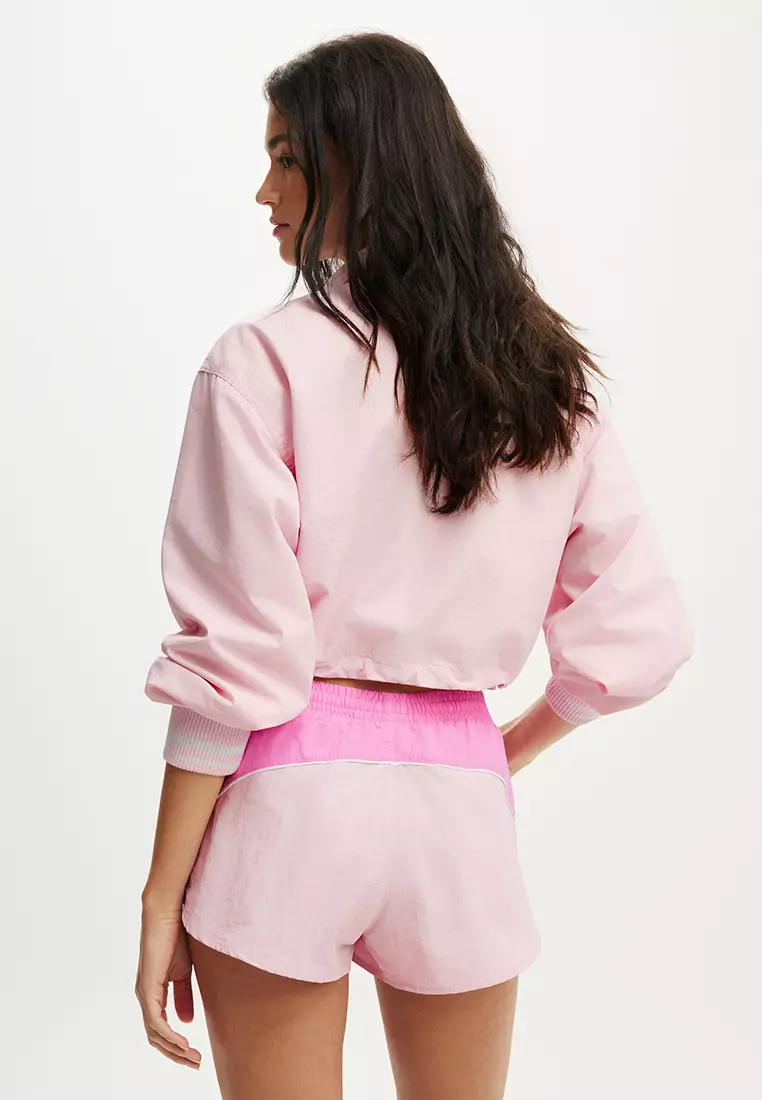 Woven Dolphin Hem Micro Shorts