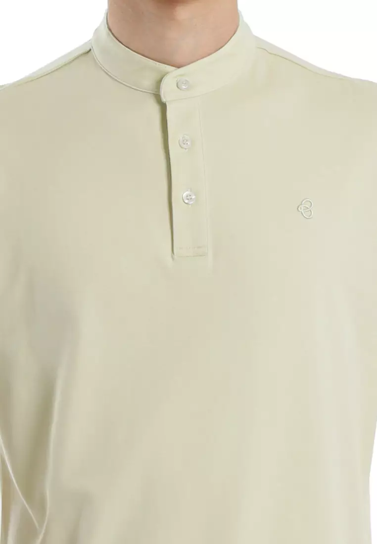 Byford Mandarin Polo Shirt Short Sleeve - 3626001A-40LightGreen