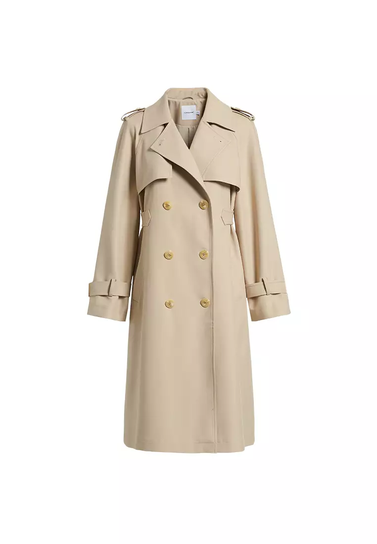 Menhill fashion pure discount color long warm coat