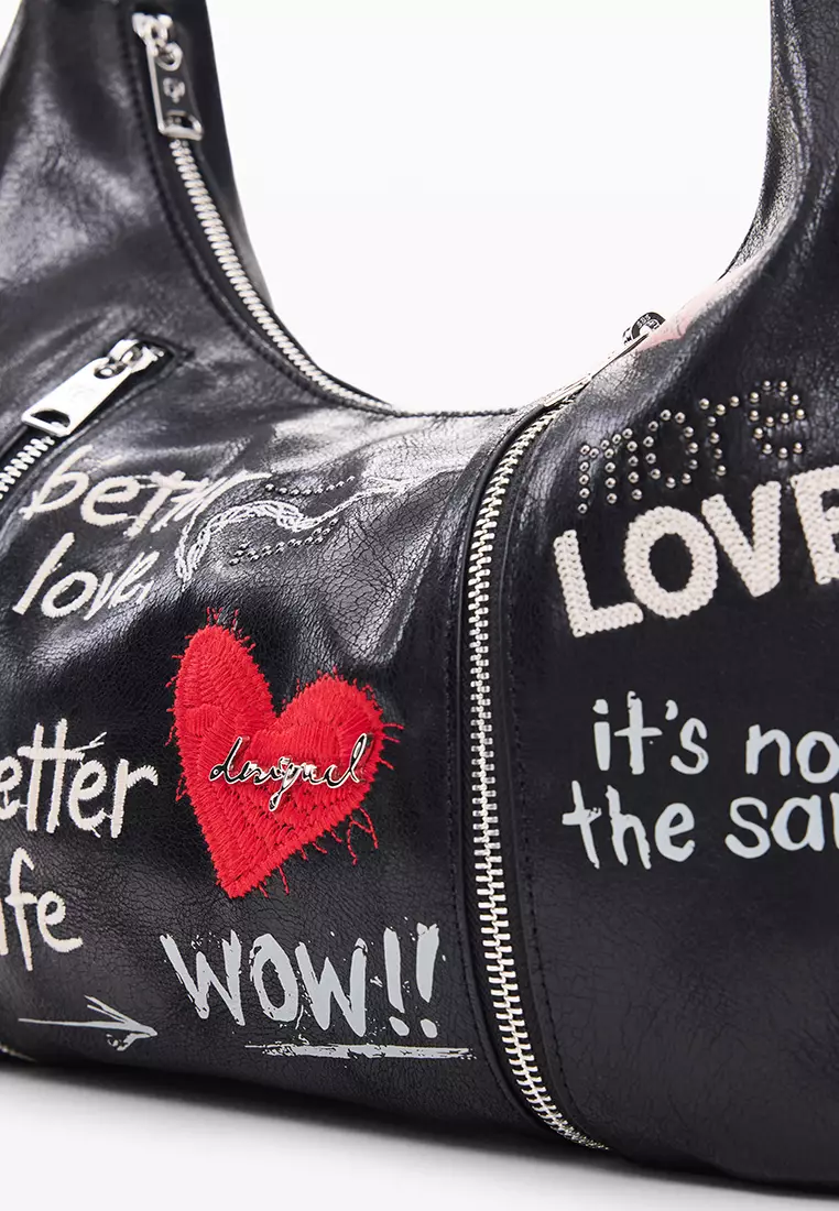 Buy Desigual Large Message Embroidered Bag 2026 Online | ZALORA