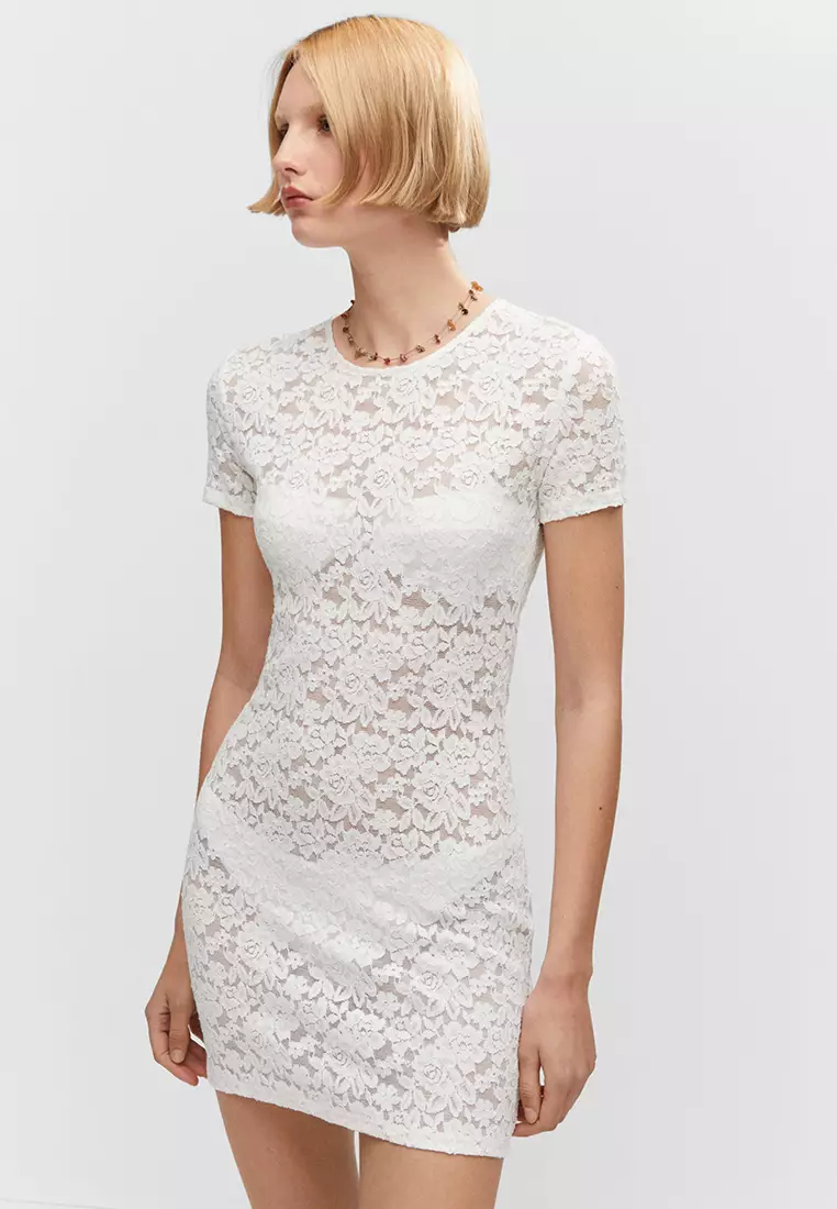 Zalora white lace dress clearance