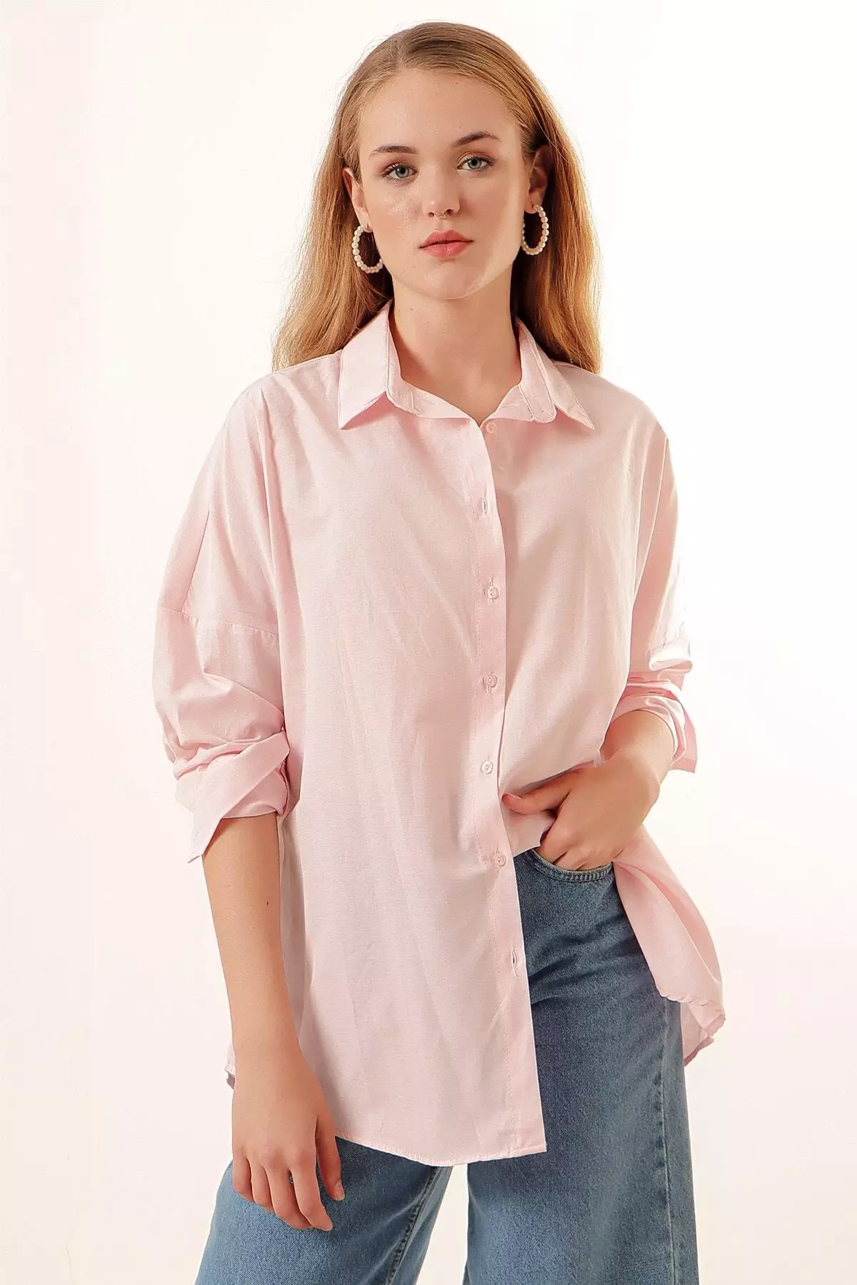 Oversized Long Basic Shirt
