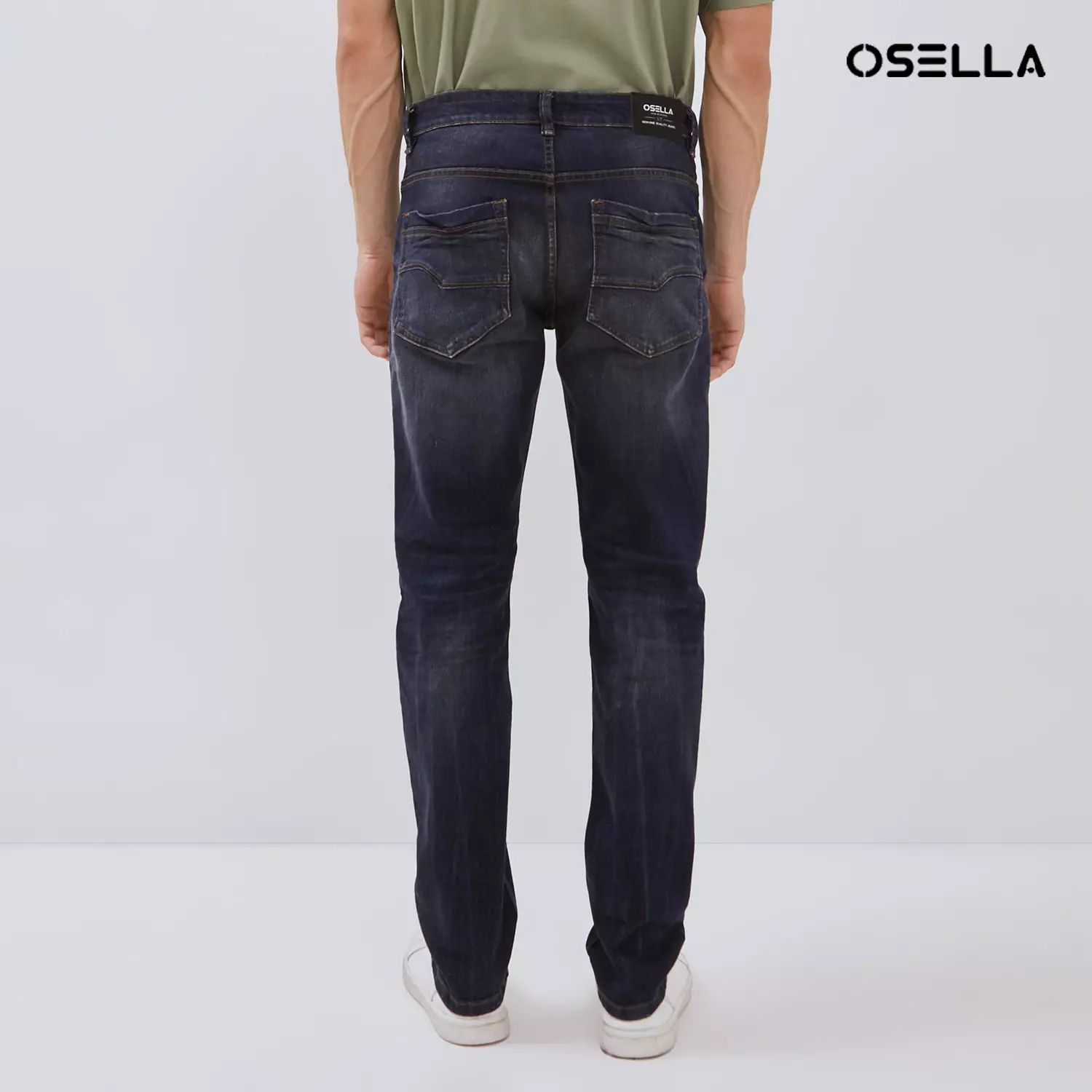 [NEW] Osella Jordy Slim Fit Denim Jeans In Dark Blue Wash 208O4010A3  | Celana Jeans Pria