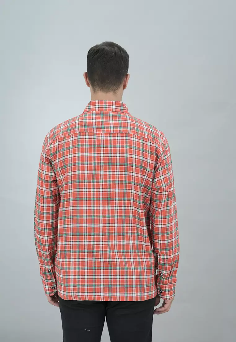 LGS - Macario Shirt - Kemeja Casual Pria - Lengan Panjang - Motif Kotak-Kotak - Reguler Fit Kain Katun
