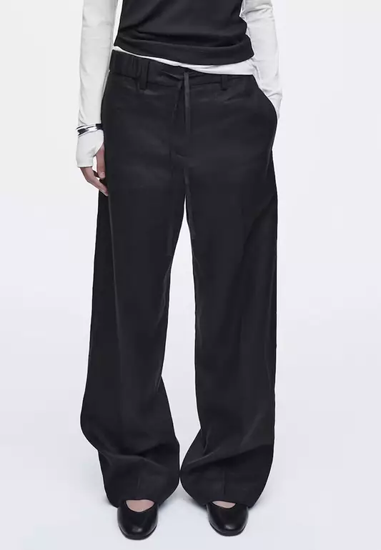 Linen Drawstring Trousers