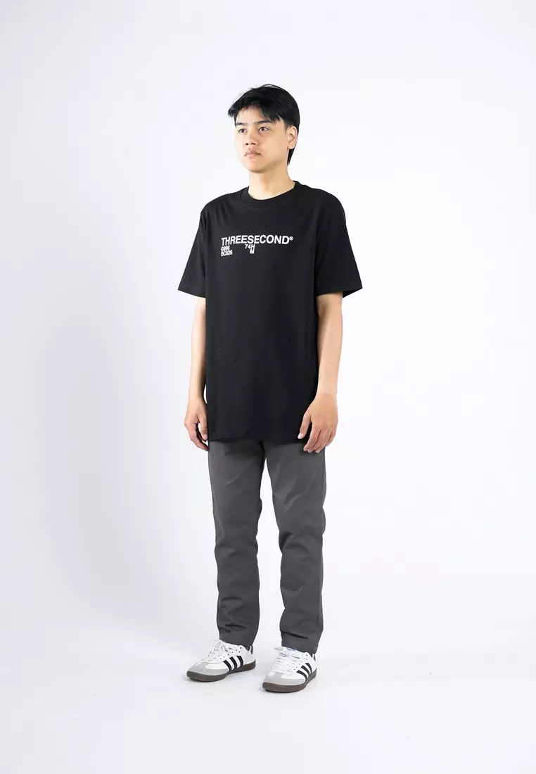3Second Men's T-Shirt Short Sleeve Regular Fit Cotton BC026 OL-C150525
