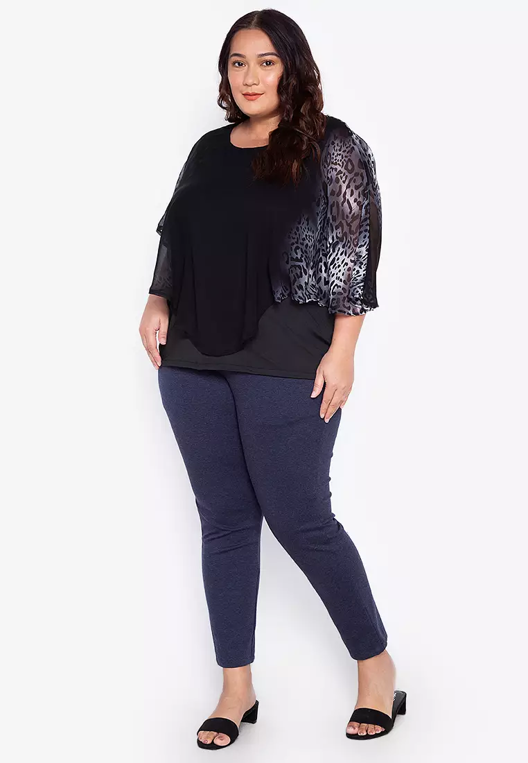 Semi formal pants and shop blouse for plus size