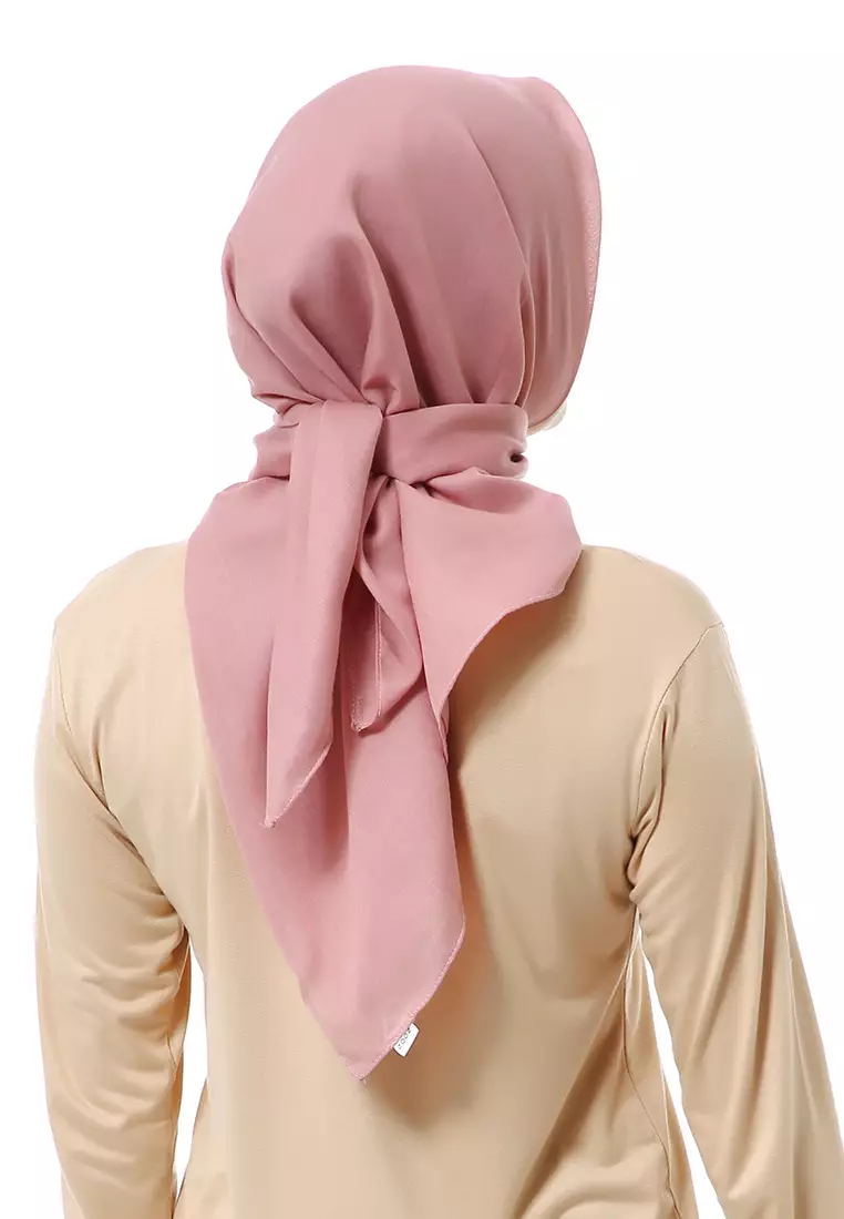Vierra Jilbab Segiempat Paris Polos Premium Best Style - Rose