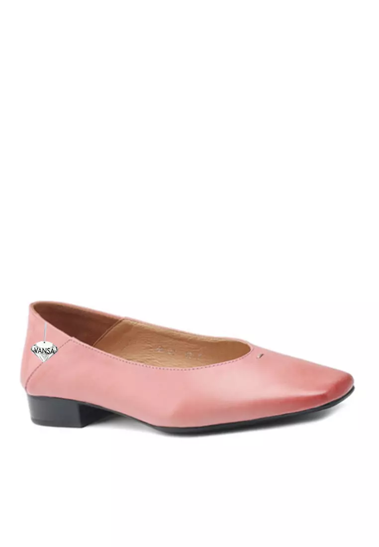Discount on Twenty Eight Shoes  shoes - SKU: VANSA Simple Top Layer Cowhide Flat Shoes VSW-F-4046