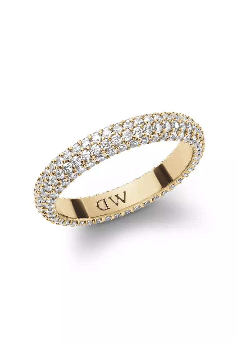 Pavé Crystal Ring Gold  Fashion Ring for women and men - Stainless Steel & Crystal - DW Official Jewelry - Authentic
