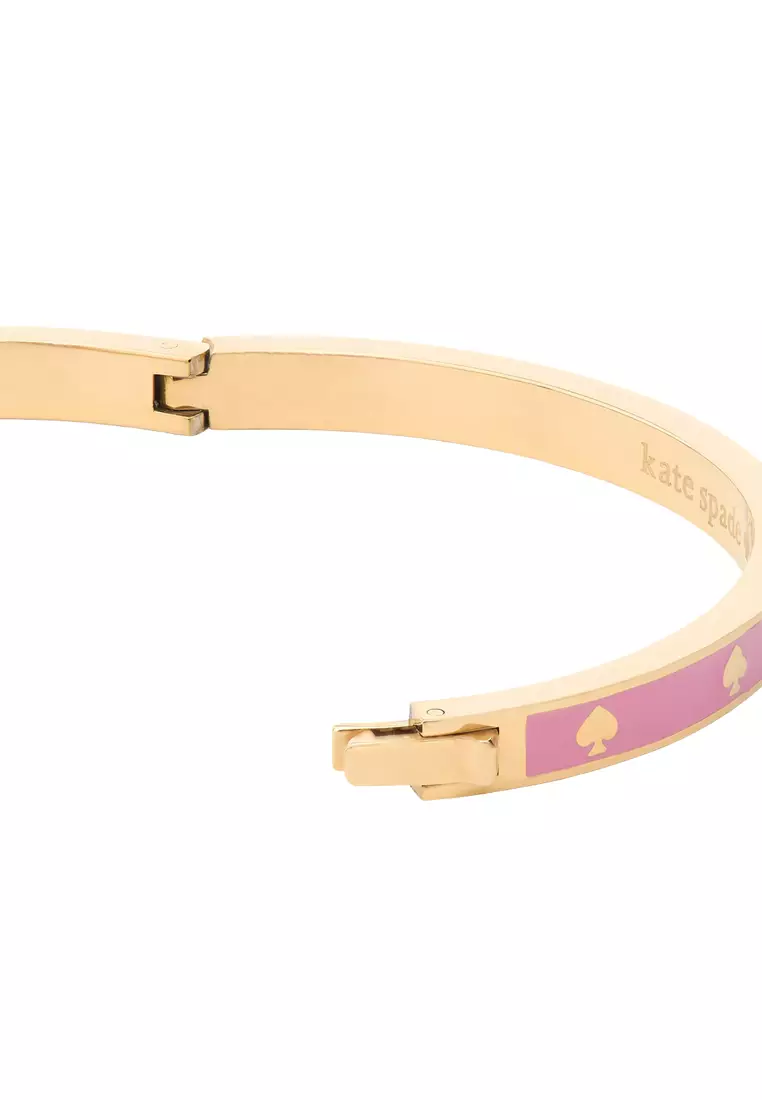 Spot the Spade Enamel Hinged Bangle Bracelet - Surf Pink KJ727
