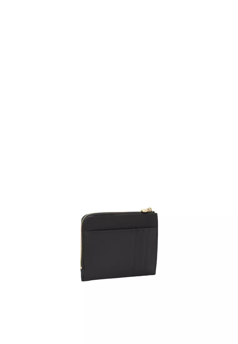 L-Zip Card Pouch - Black