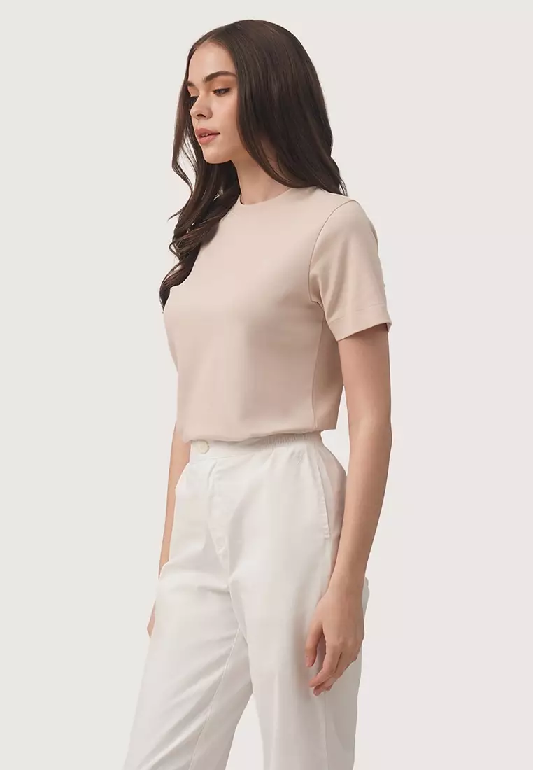 Interlock T-Shirt With Side Slit