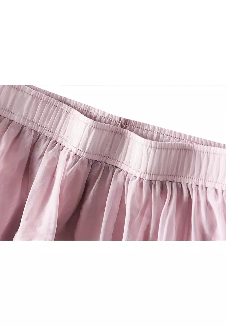 Silk Organdy A-line Maxi Skirt AF0236