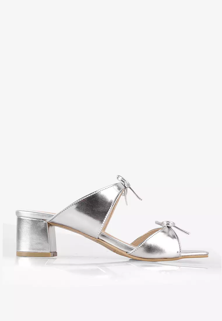 INPACA Reeve Party Block Heels Metallic