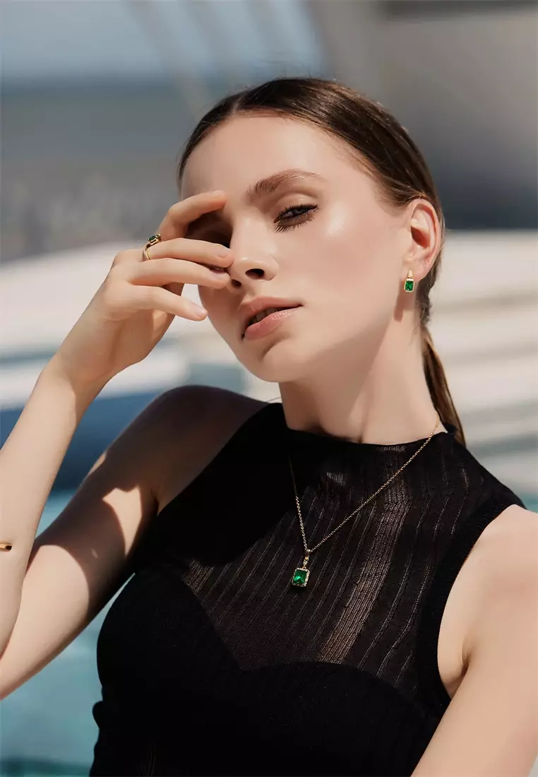 Vladimir 女士項鍊 金色項鍊 鑽石 祖母綠寶石項鍊【原創設計】