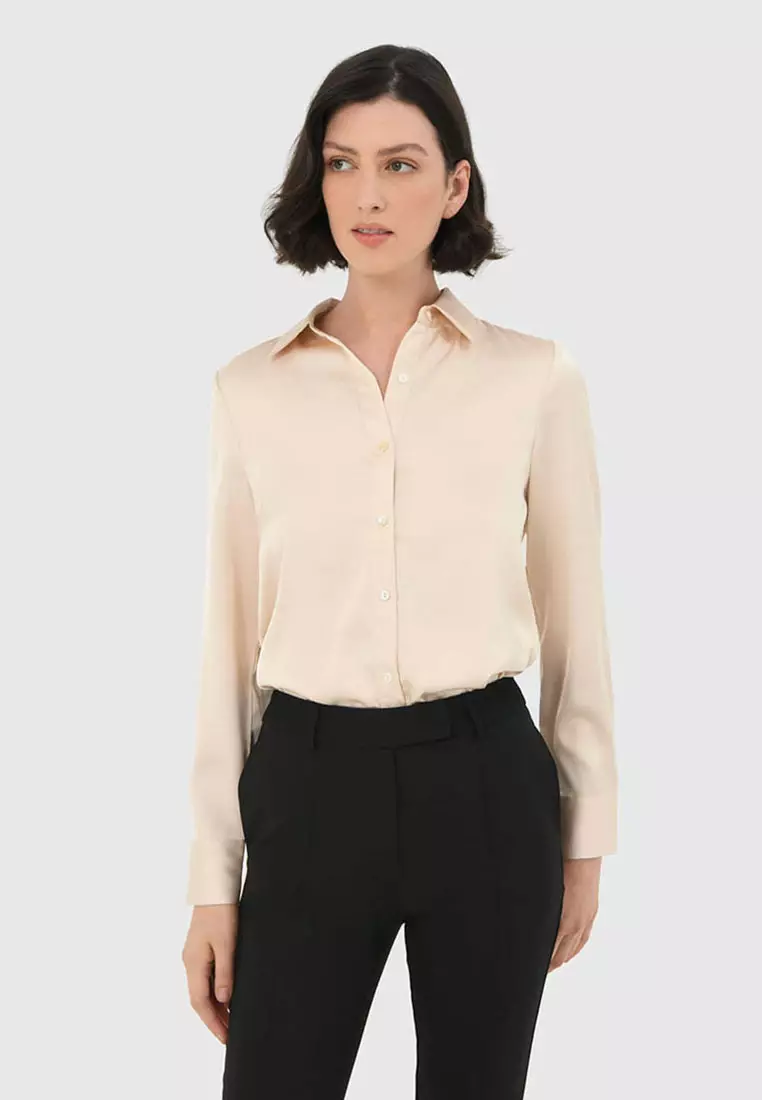 Leon Loose Fit Satin Blouse