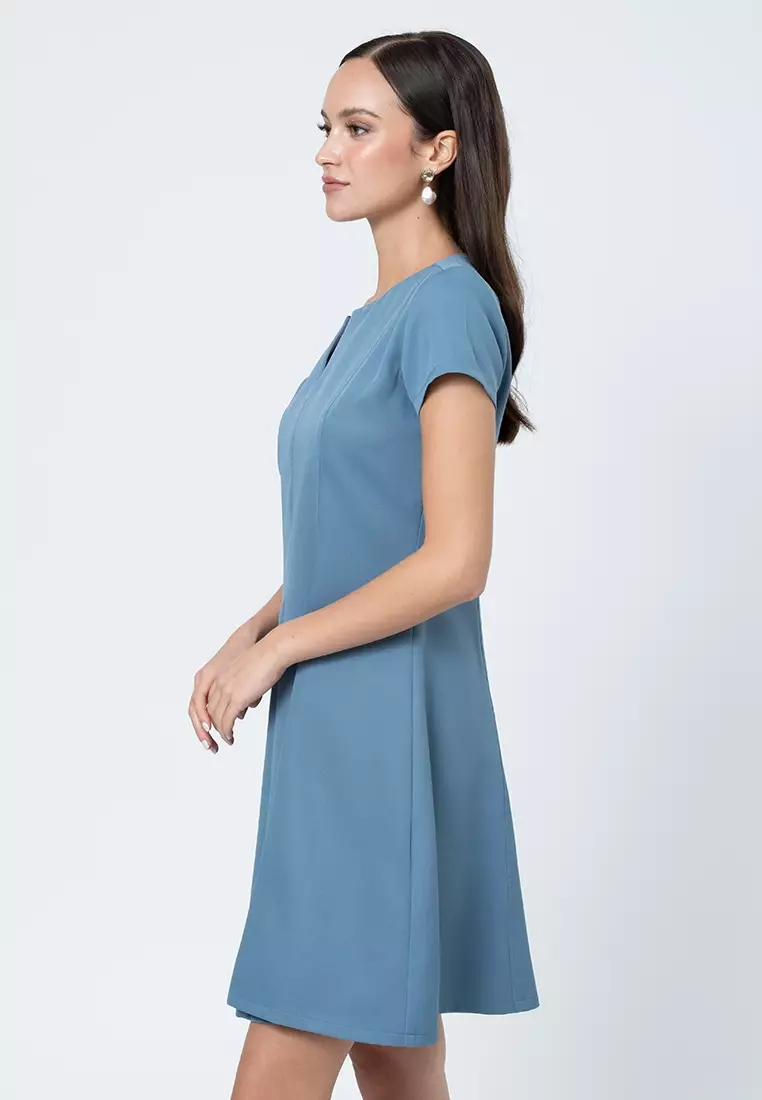 Mirren A-line Dress With V Cut