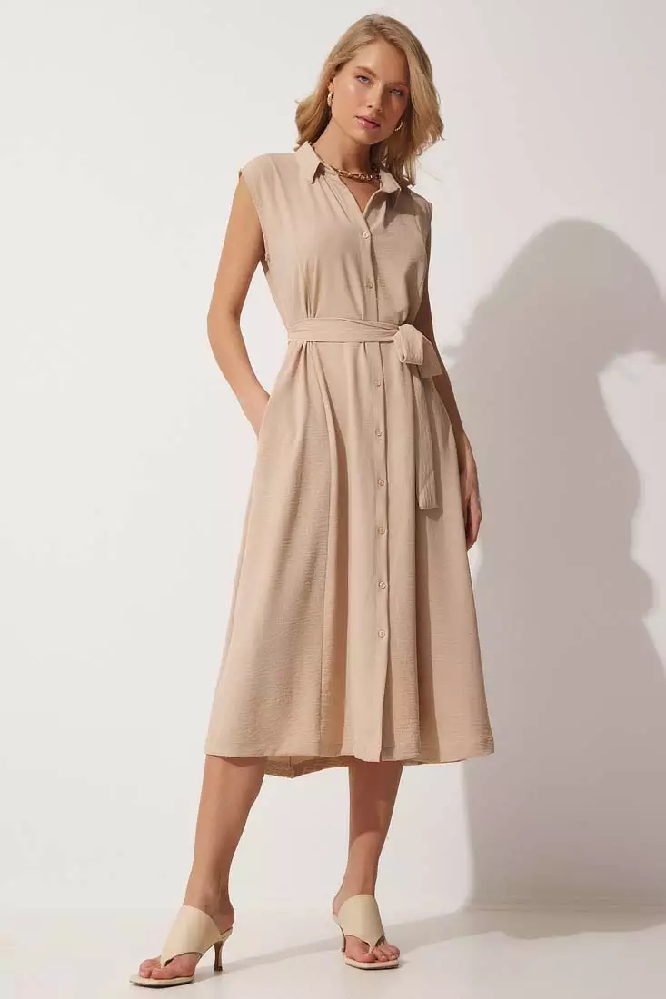 Tie Summer Shirt Dress
