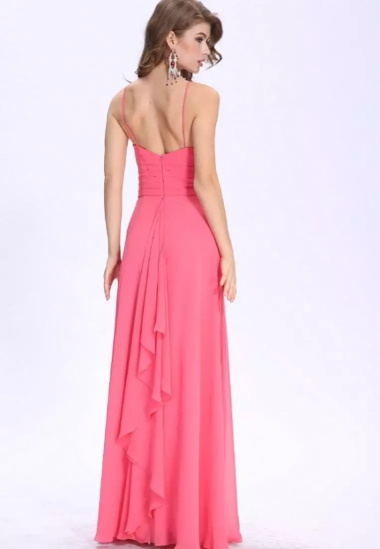 優雅的風格雪紡晚禮服