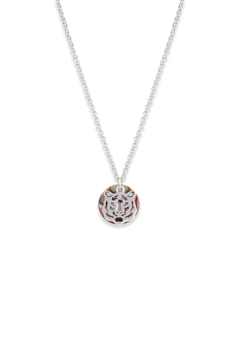Grossé silver Grosse' Petit Ami: platinum plating, abalone shell, pendant necklace GJ25255P D71DDAC457B9C4GS_1